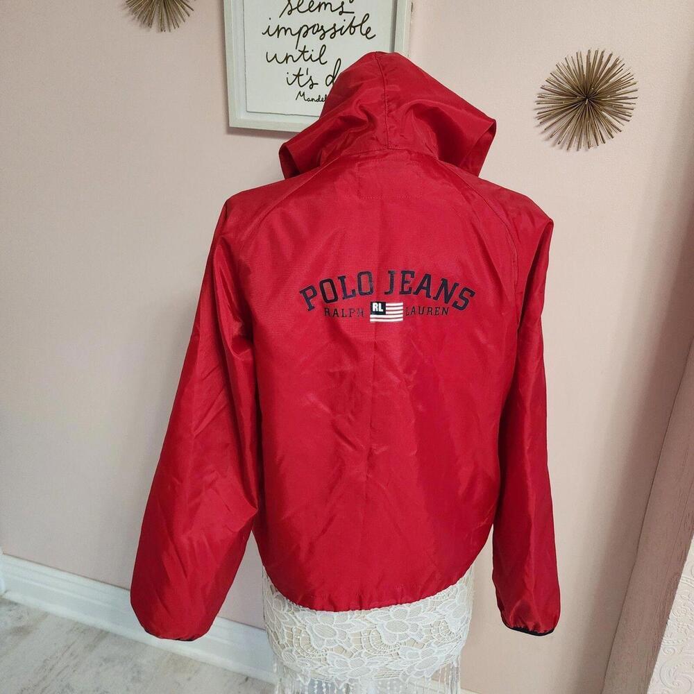 NWOT Polo Jeans Co ralph lauren red light weight jacket M windbreaker nylon